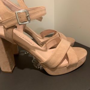 Dusty Rose Pink Block heels 8.5